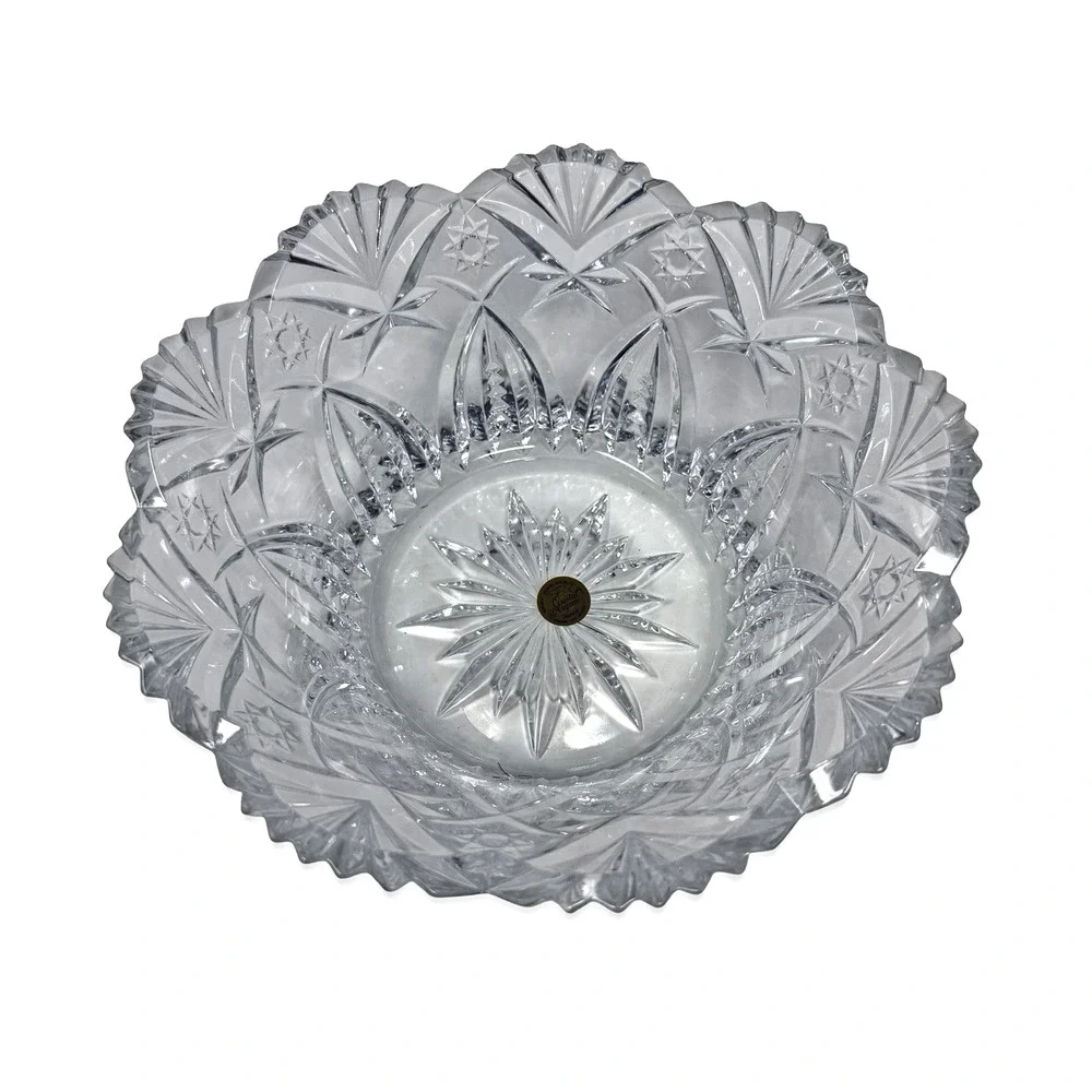 Cristal D’ Arques J.G. Durand Large Crystal Centerpiece Bowl New in Box